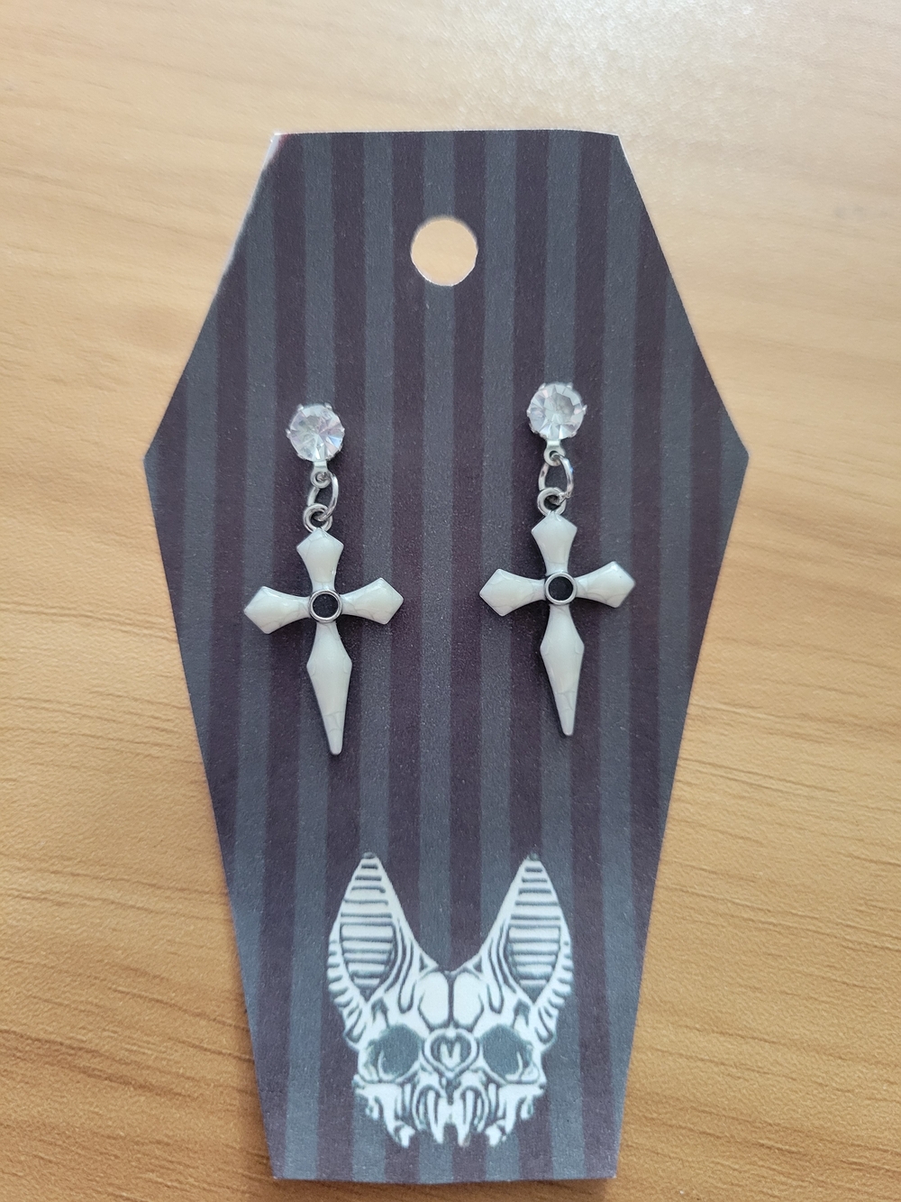 🖤NEW🖤 White Cross Drop Earrings - Women Jewelry